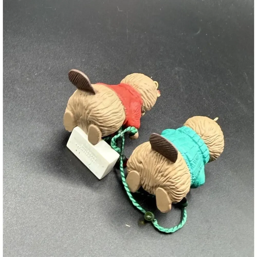 1992 Hallmark Cards Mom & Dad Little Beaver Cute Christmas Ornament LO17